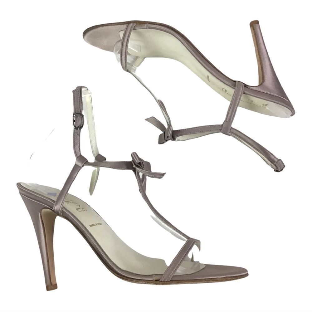 Lavorazione Artigiana Something Blue Wedding Pale Lavender Strappy Stilettos